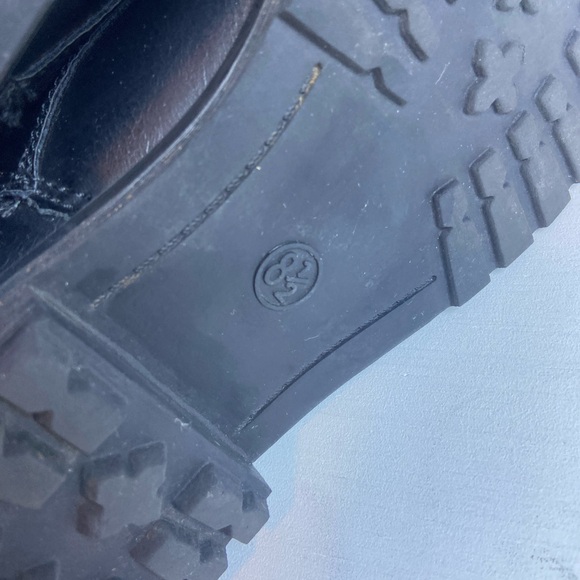 Black Combat Boots Womens 8.5 Lace Up Zip Side Lug Sole Moto - Picture 11 of 12